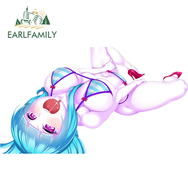 

EARLFAMILY 13cm x 7.4cm 3D Car Stickers Meme Japanese Anime Car Styling Cartoon Waterproof Body Decals Door Decoration Stickers