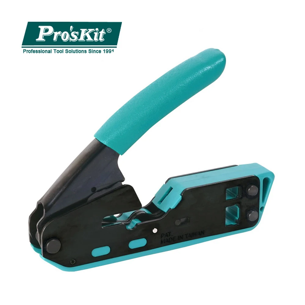 CP-333 Pro'sKit Crimping Network Tongs 6P/8P Handheld Portable Cable Wire Stripper Crimping Pliers