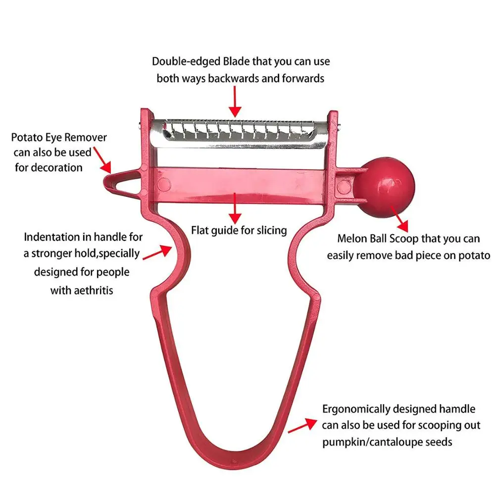 TPUSNOK 3 шт. волшебный трио Овощечистка Набор из нержавеющей стали овощерезка для фруктов измельчитель нож для чистки и нарезки соломкой для картофеля моркови TPA47