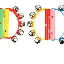 Деревянные игрушки для детского сада полукруг пять колокольчик хит танец Музыкальные инструменты унисекс палочка для аплодисментов