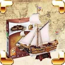 Новогодний подарок Yacht Mary 3D Пазлы Модель лодка корабль Головоломка обучающие игрушки DIY подарок IQ Семейная Игра бумажные украшения