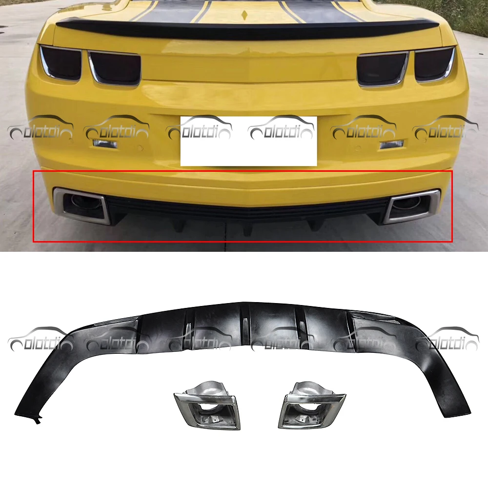 

Rear Lip For Camaro 2010-2014 With Exhaust Tips ZL1 Style PU Material Bumper Spoiler Diffuser Car Styling