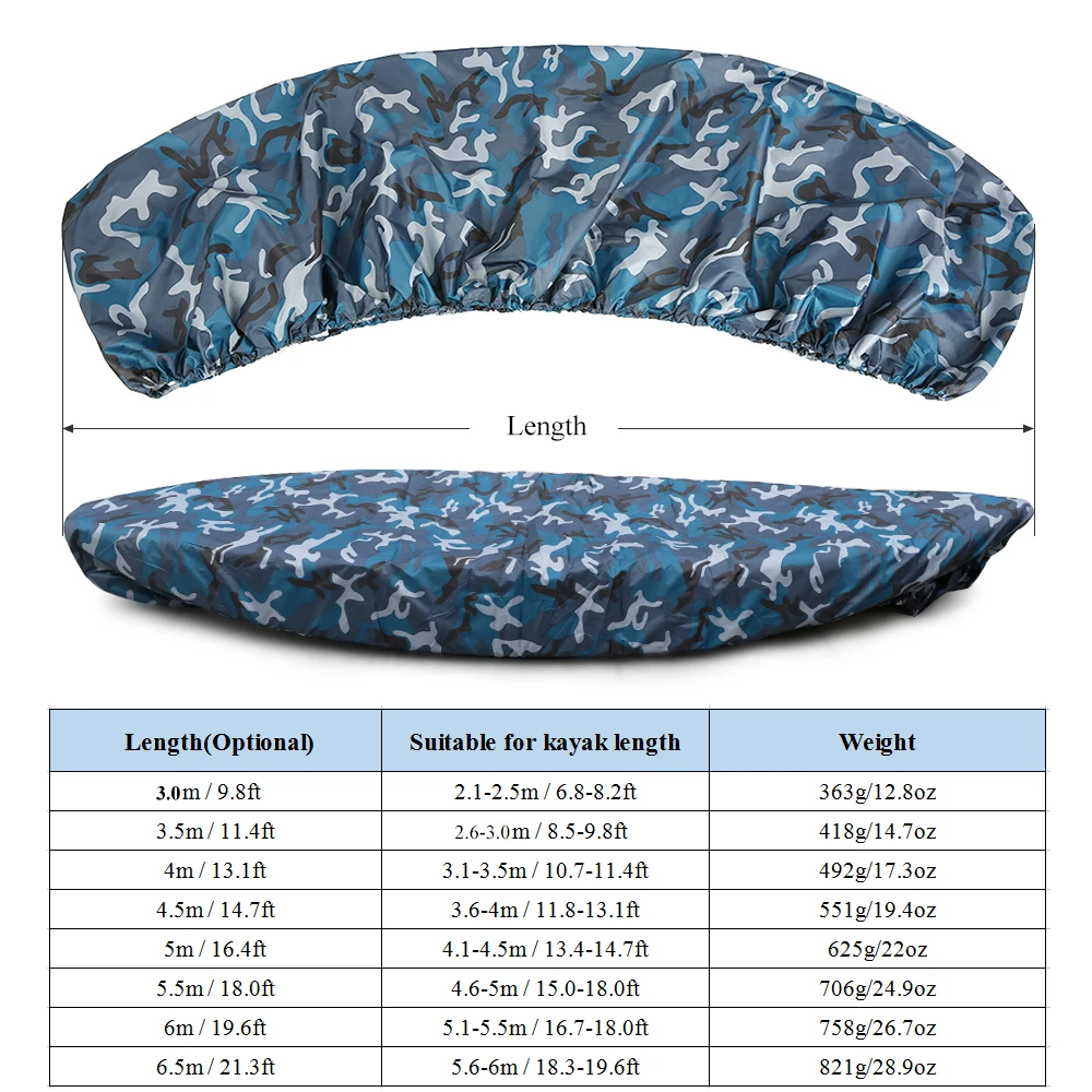 Профессиональный синий каяк чехол для хранения камуфляж каяк каноэ лодка водонепроницаемый УФ-стойкий защита от пыли крышка лодки