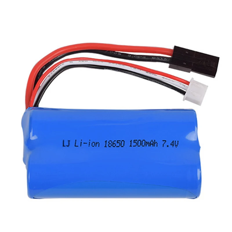 7 4 v 1500mah 15C 18650 Li Ion 5500 2P Plug Battery RC T640 F39 F49 T39 822 игрушечный аккумулятор с зарядным