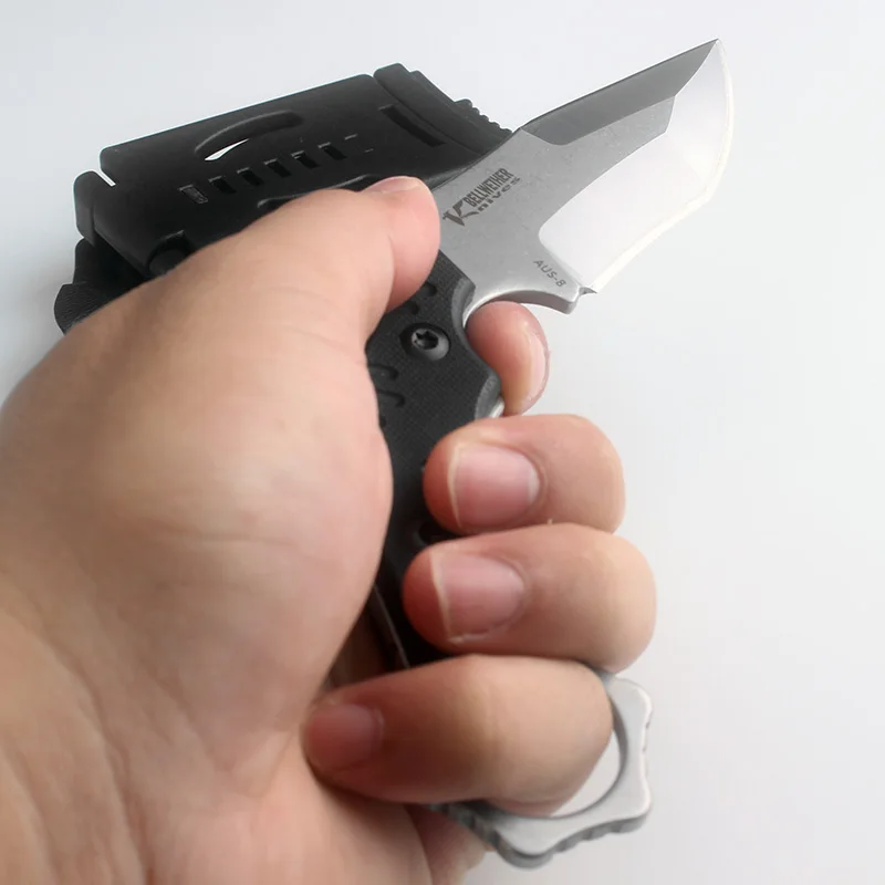 KKWOLF karambit fixed blade knife High hardness AUS-8 steel Outdoor hunting knife Black G10 EDC camping tactical survival tools KKWOLF karambit fixed blade knife High hardness AUS-8 steel Outdoor hunting knife Black G10 EDC camping tactical survival tools