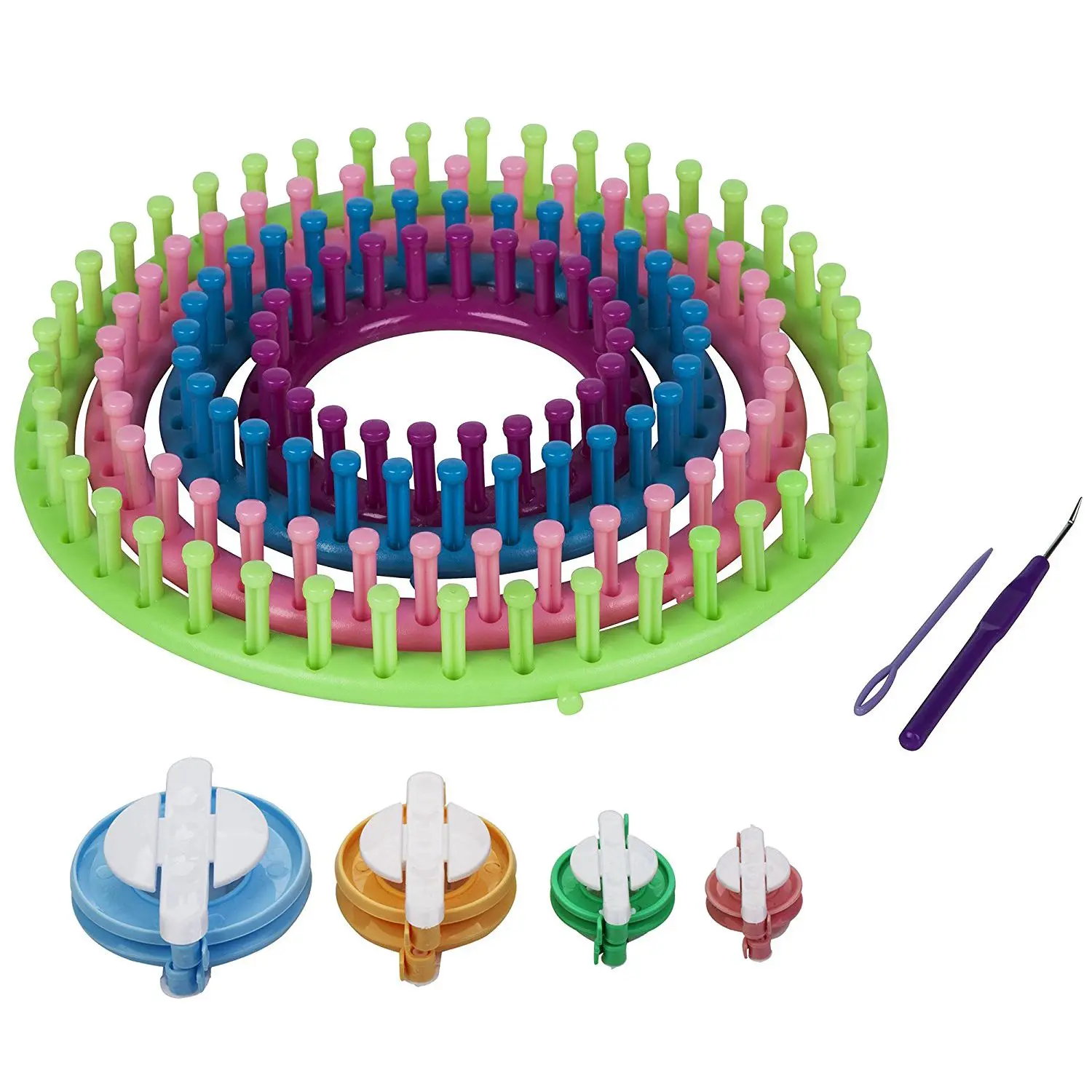 Buy Practical Boutique Round Knitting Looms Set Craft Kit Tool with Hook Needle