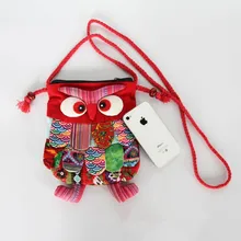 Yunnan Этническая ткань для рукоделия Лоскутная кошка сумка Сова сумка большая сумка с перьями сумка на плечо сумка для мобильного телефона
