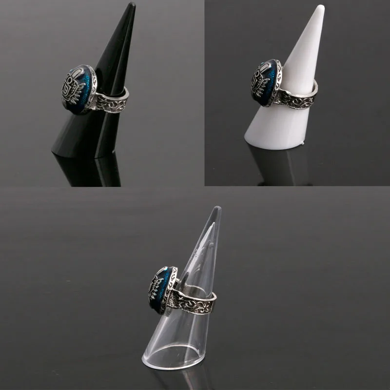 

JAVRICK 10pcs Plastic Finger Cone Fingertip Ring Stand Display Showcase Holder Storage