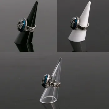 

JAVRICK 10pcs Plastic Finger Cone Fingertip Ring Stand Display Showcase Holder Storage