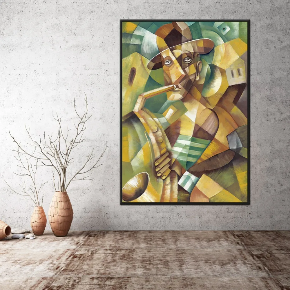 

WARMSUN Abstract Art Men Canvas Painting Wall Prints Posters Pictures For Bar Cafe Living Room Bedroom Home Decoration No Frame