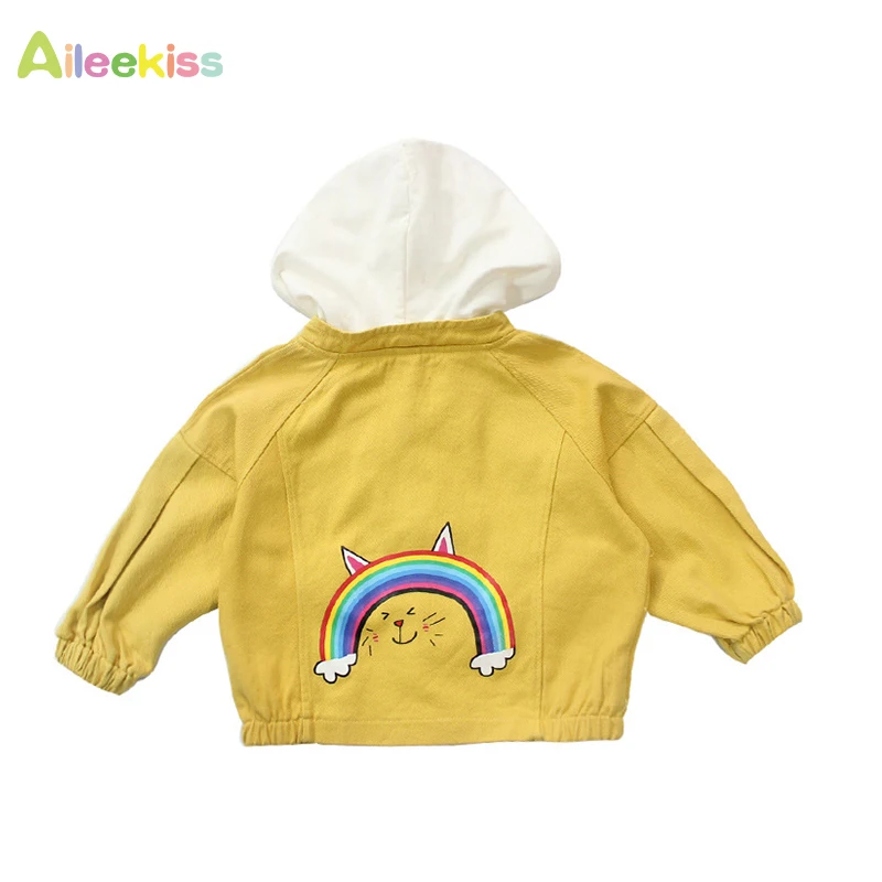 AILEEKISS/пальто с длинными рукавами и капюшоном для мальчиков девочек многоцветная
