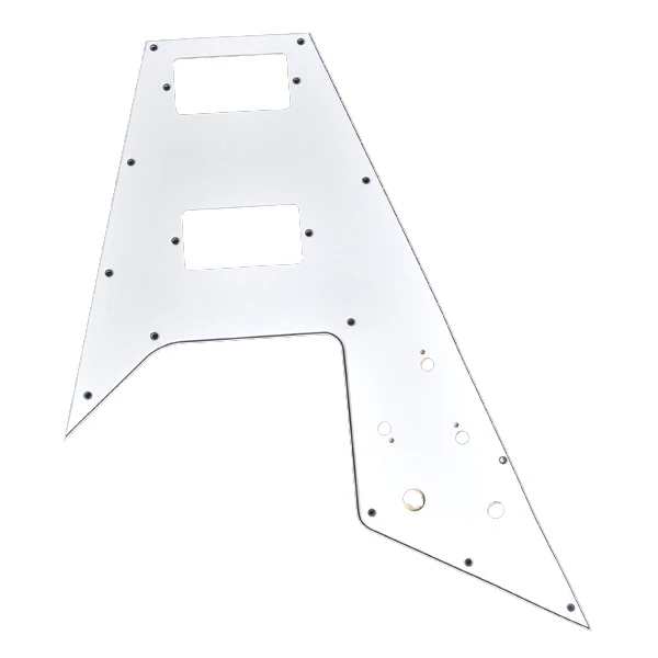 Накладка для гитары Gibson Flying V Style запасная часть 3 слоя белая|Детали и аксессуары