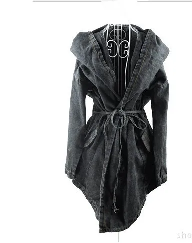 incredible  SHENGPALAE20200 New Fashion Spring Oversized Jeans Jacket Women Loose Hooded Denim Irregular Coat F