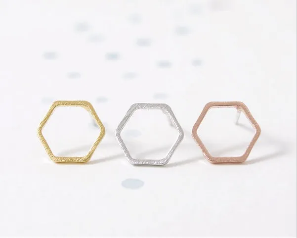 

Fashion hexagonal stud earrings Geometry stud earrings