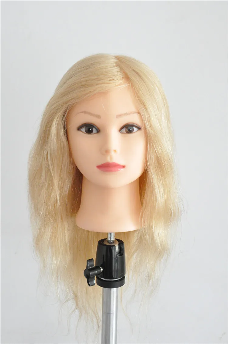 Mannequin Head Salon 100 Real Hair 22" Blonde Training Hairdressing