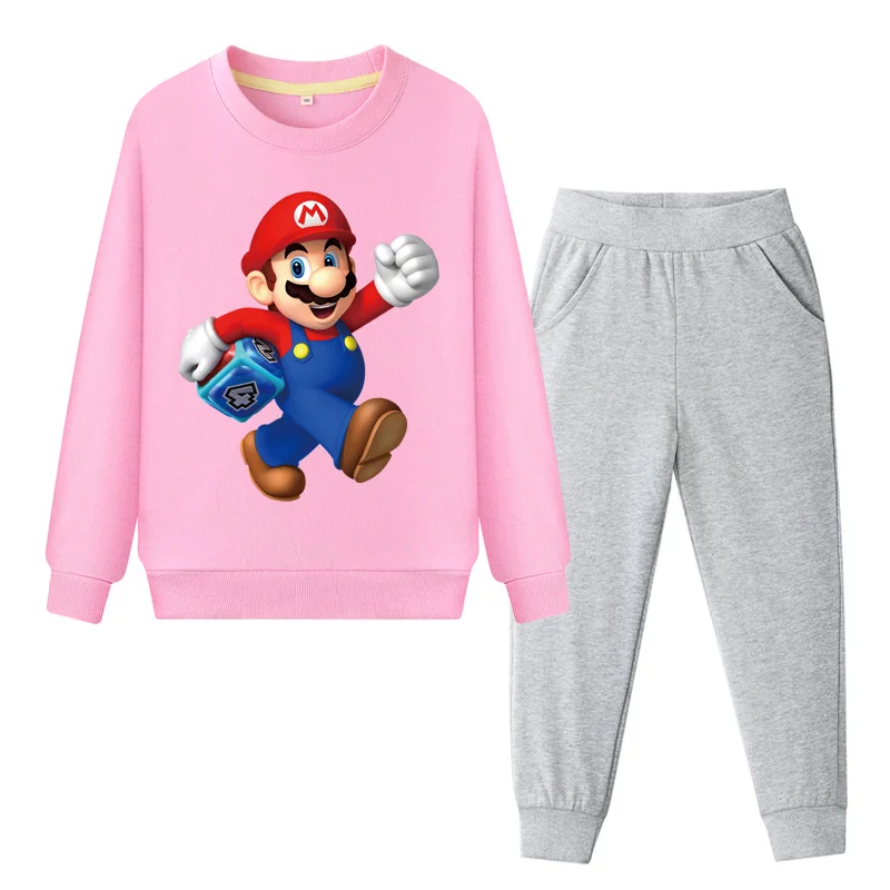 Cartoon Mario Clothes Set For Kids Spring Autumn Costume Suit Children Clothing Sets Boys Girls Child Sports Tracksuits DY111 (3)