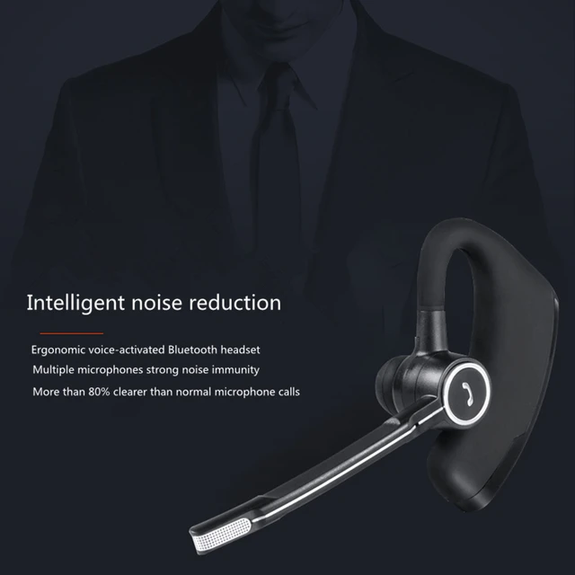 V8S Business Bluetooth Headset Phone Handsfree Voice control Wireless Earphone Car Bluetooth V4.1 Right and left ears