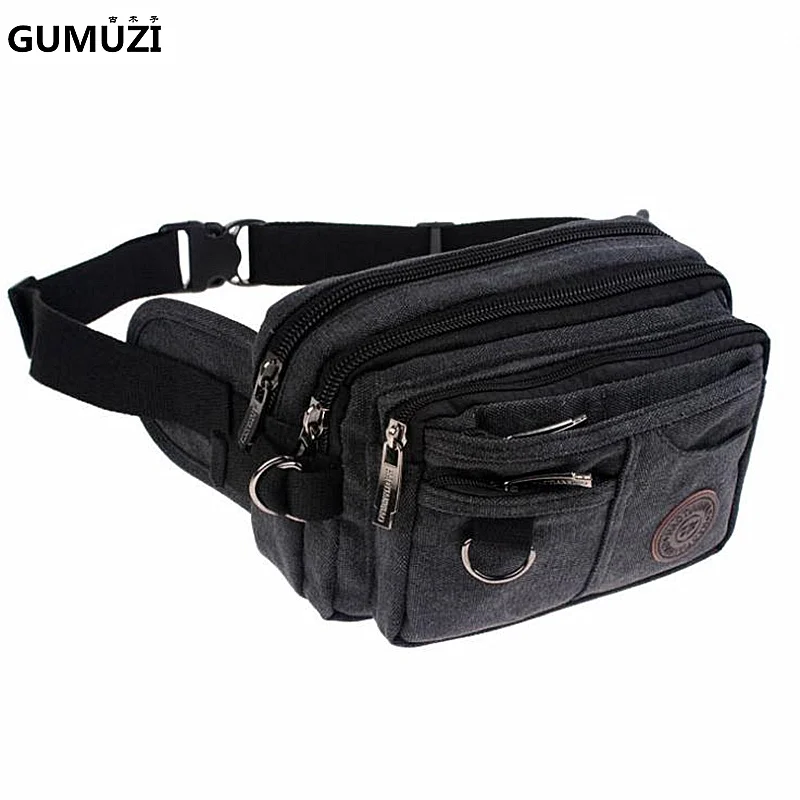 GUMUZI عالية الجودة الساخن بيع السفر أكياس عارضة قماش الخصر حزم الرجل الصدر حزمة الأزياء الرجال رسول حقيبة الهاتف محفظة