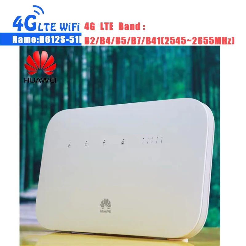 Разблокированный Huawei B612 B612s 51d роутер 4G LTE Cat6 300Mbs CPE + 2 шт. антенны|3G/4G роутеры| |