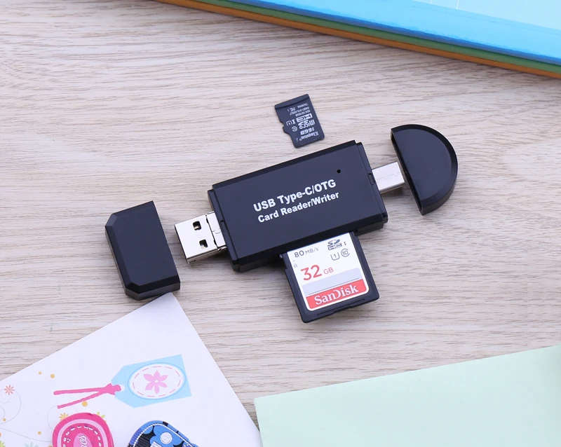 Тип C и Micro USB и USB 2,0 USB 3,0 Универсальный MicroSD TF SD SDHC Устройство чтения карт памяти для Macbook OTG Android телефоны компьютер PC