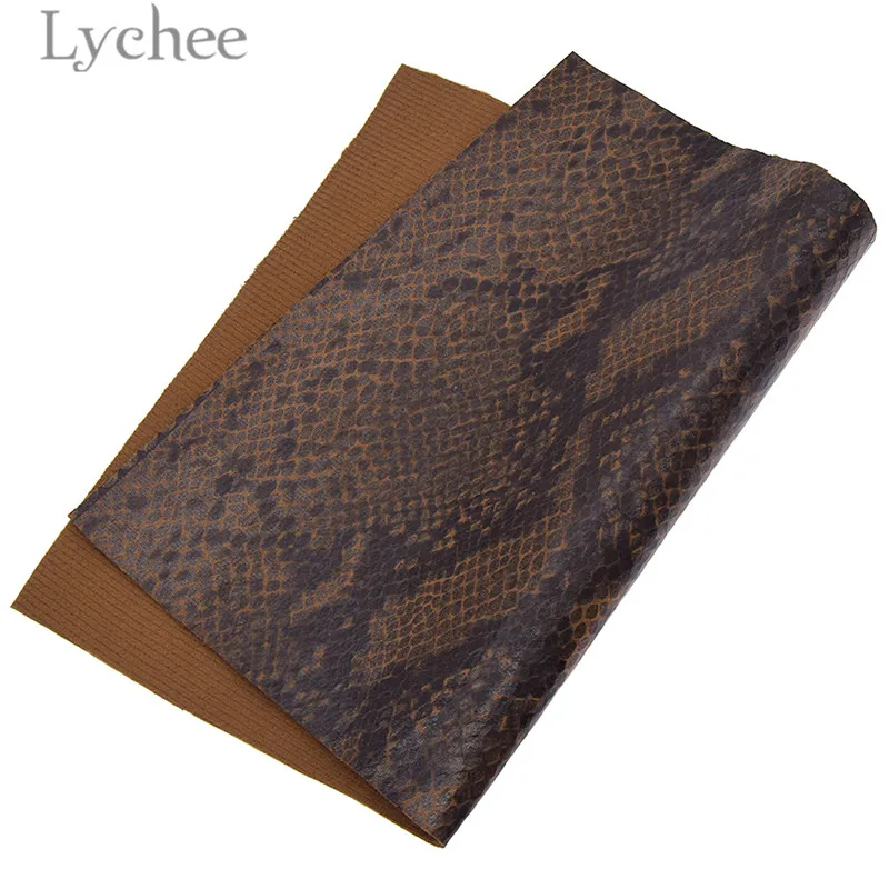 Lychee Life 29x21 см A4 тисненая змеиная ткань PU для сумки одежды Синтетическая кожа ткань Швейные материалы - Цвет: 3