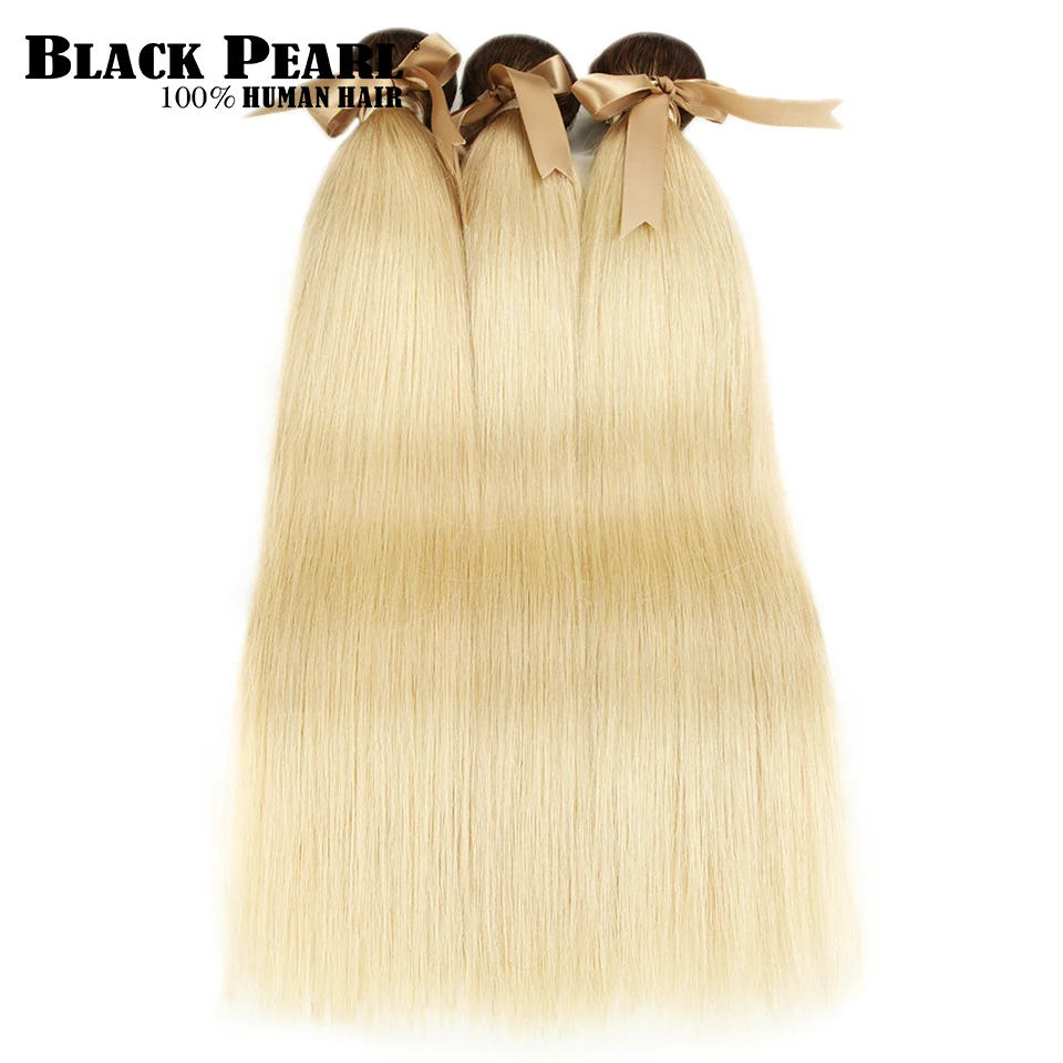 Black Pearl Ombre Bundles With Closure Peruvian Straight Hair 613 Honey Blonde Bundles With Closure Remy 613 Hair Extensions