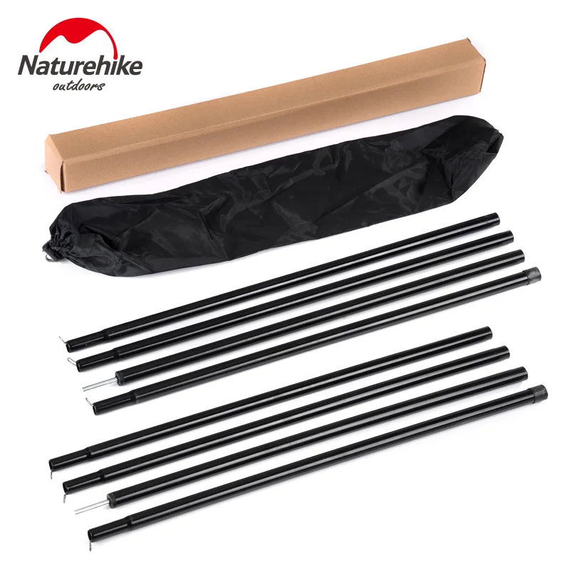 

Naturehike 2pcs set total 4meters length Camping Awning Pole Awning Rod Tent Poles Canopy Tent Building Sun Shelter pole