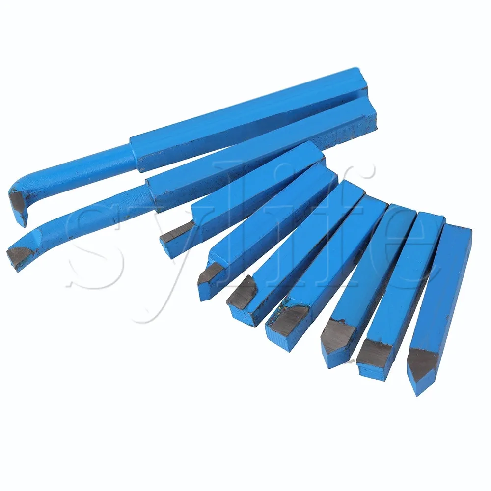 Buy 9x Blue Alloy Tool Bit Iron Brazed Carbide Lathe