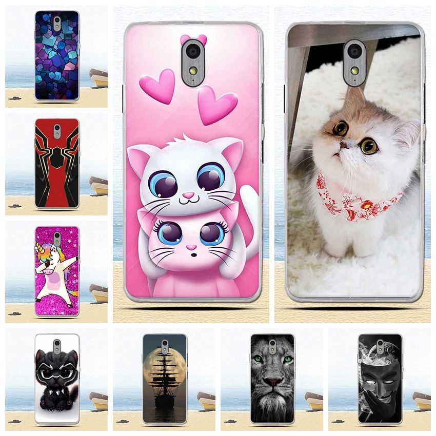 

Ultra-thin Silicone Printed Case For Lenovo Vibe P1M P1ma40 5.0 inch Cases Cat Pink Cute Patterned TPU Phone Cover capa Fundas