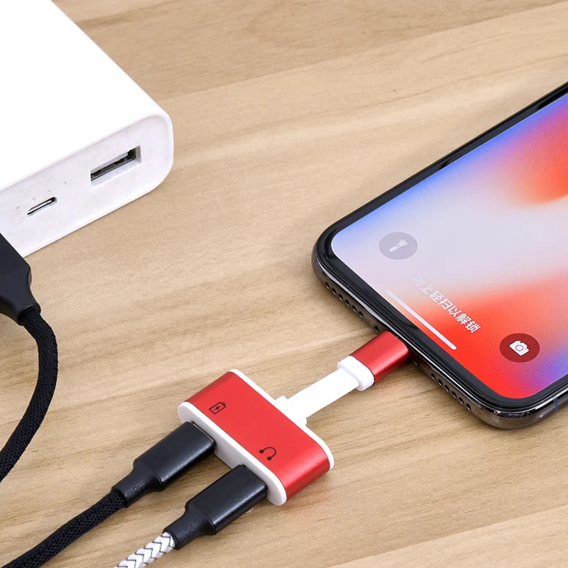 ! ACCEZZ TPE AUX двойной кабель адаптера освещения для iPhone 7 8 Plus XR XS MAX X Аудио вызов