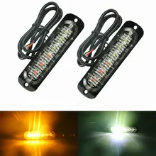 2pc 12V 24V 6 Led Strobe Warning Light Strobe Grille Flashing Lightbar Truck Car Beacon Lamp Amber Red Blue White Traffic light цена 2pc 12V 24V 6 Led Strobe Warning Light Strobe Grille Flashing Lightbar Truck Car Beacon Lamp Amber Red Blue White Traffic light цены онлайн