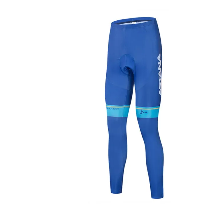 Мужские и женские спортивные дышащие зимние штаны для велоспорта Астана, велосипедная одежда для езды на велосипеде, 12D гелевые штаны для велосипеда, штаны для велоспорта - Цвет: no fleece pants 5