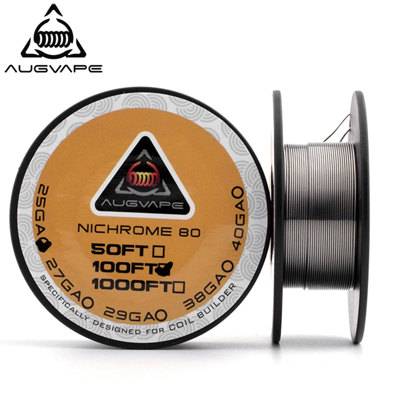 

Augvape 100 feet/roll Ni80 Coil Wire for RDA RBA Rebuildable Atomizer Heating Wires Coil Tool Alien Nichrome Heating Wire Coils