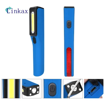 

3 Modes COB Working Light USB Rechargeable LED Flashlight Magnetic Torch life Lighting lantern For Camping Outdoor Lamp
