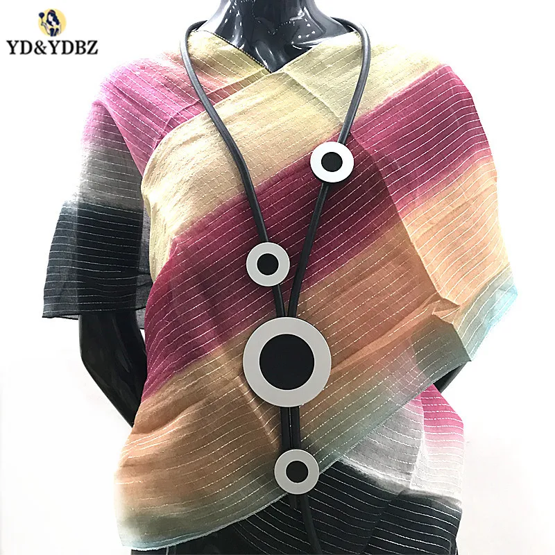 

YD&YDBZ New Sweater Necklaces 2019 Fashion Long Drop Necklace Pendant Harajuku Gothic Style Jewelery Birthday Gift Leather Chian