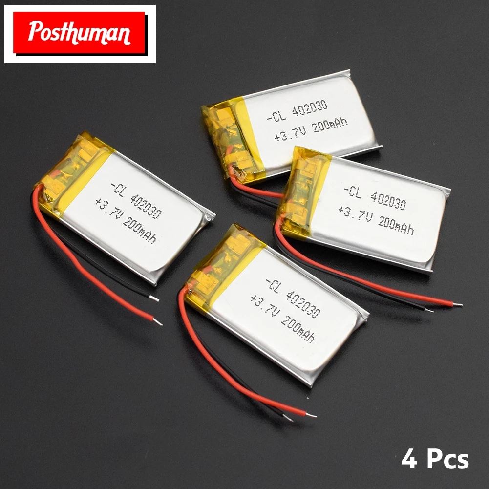 POSTHUMAN 042030 3,7 V 200mAh литий-полиэфирные аккумуляторные батареи для MP3 MP4 игрушка сотовый телефон DVR A-CLASS gps 402030 батарея