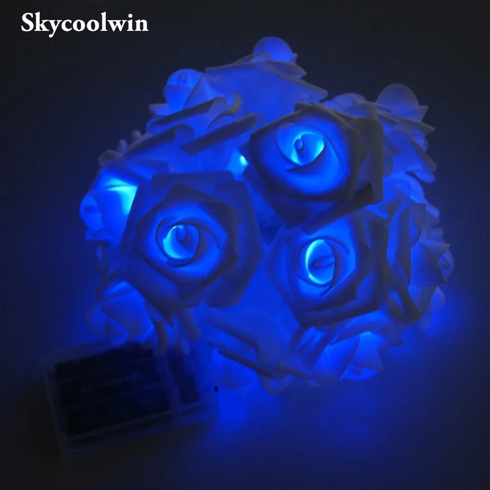 

Love Rose LED String Lighting 20 leds Nightlight 7 Colors Valentine' Day Flower Party Wedding Christmas Fairy Decor