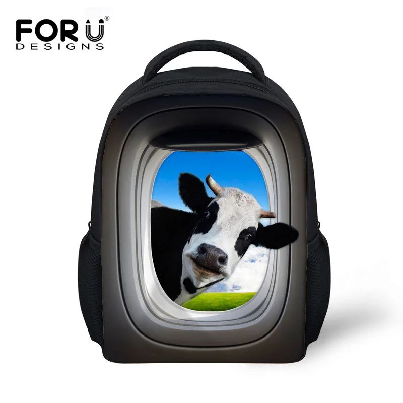 Forudesigns niños moda hombro mochila mochilas infantil 3D vaca ciervos animal kids school mochilas para bebé Niños Niñas