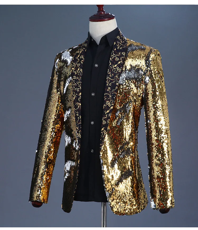 Бренд 6 цветов высокого качества мужской дизайн блейзера плюс размер цветы костюм с пайетками куртка диджейский клубный сценический певец одежда
