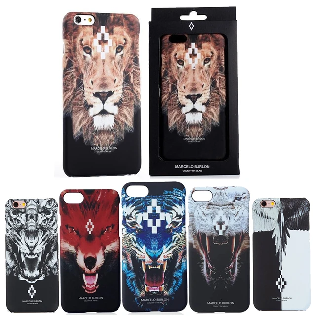 2017 For iPhone 7 6 6S 5S SE Marcelo Burlon Case Tiger Lion Fox Cover,For iPhone 7 Marcelo Cover With Retails Box _ - AliExpress Mobile