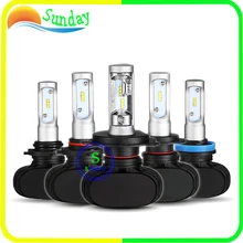 S1 Led H1 H3 9012 9003 H4 9005 9006 9008 H13 H7 H8 H9 H11 Led Auto Car Headlight 50W 8000LM 6500K Automobile Bulb CSP 2PC/Lot