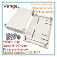 2 шт./лот PLC промышленный корпус управления 145*90*40 мм Противопожарные ABS пластиковые коробки проекта diy шасси для провода разъем