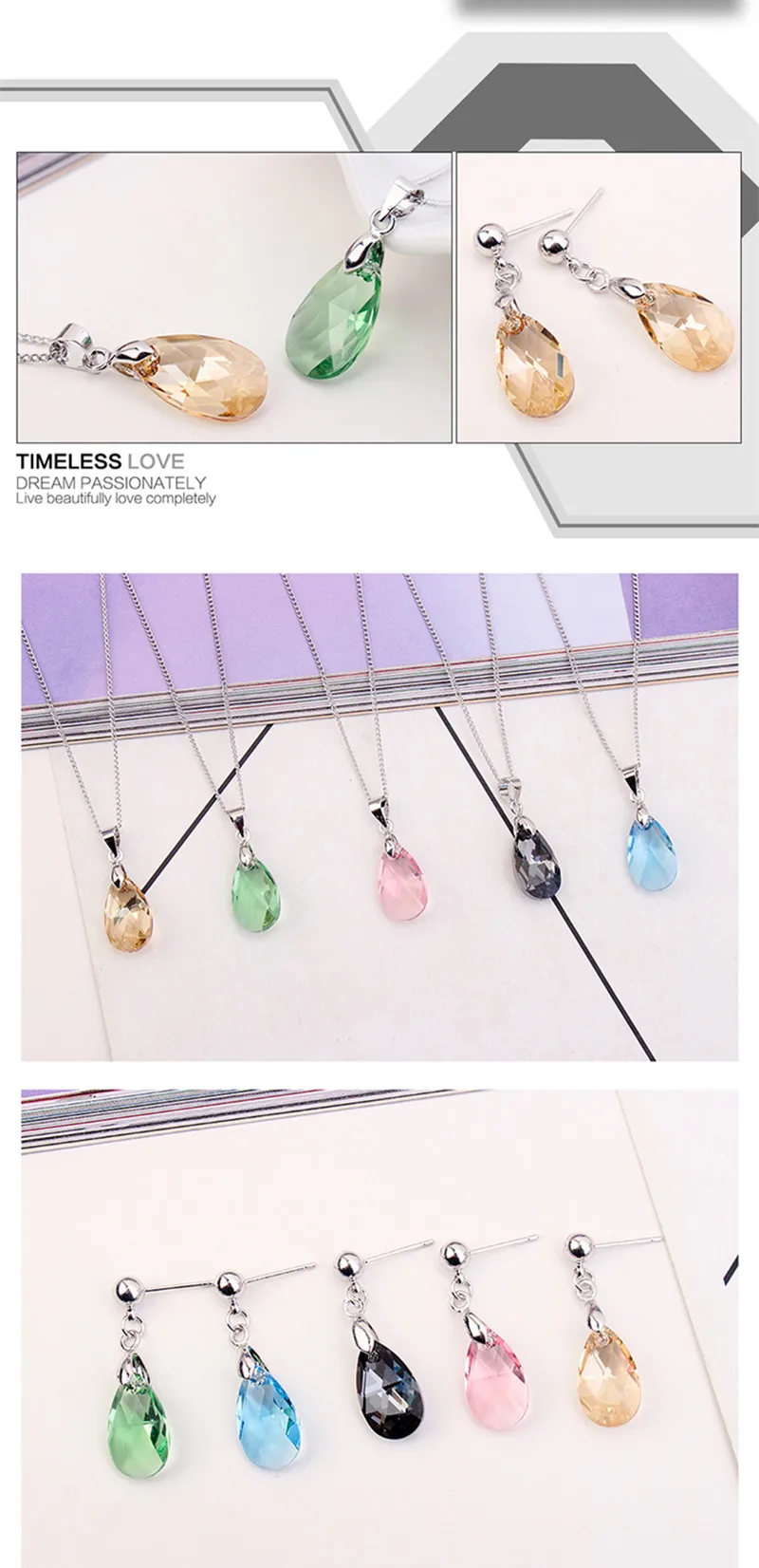 tear drop jewelry set-02