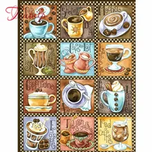 Кофе, чай, чашка, полный, квадратный и круглый горный хрусталь, 5D, DIY алмазная живопись на заказ, вышивка крестиком, наборы, Алмазная мозаика, дом