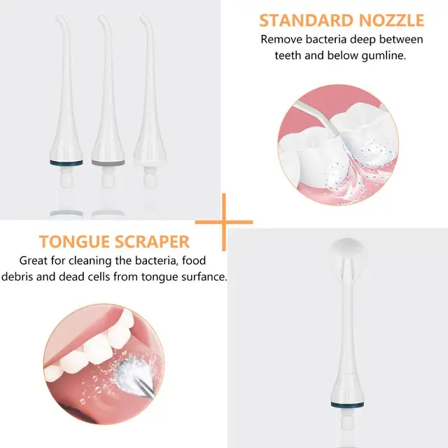 Oral Irrigator USB Rechargeable Water Flosser Portable Dental Water Jet 300ML Water Tank Waterproof Teeth Cleaner 4