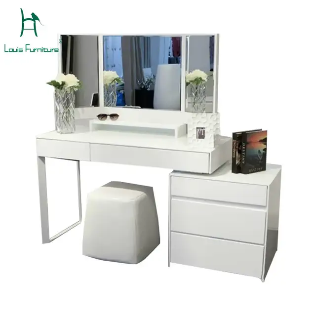 Louis Fashion Lacquer Dresser Vogue Modern Simple Dresser White