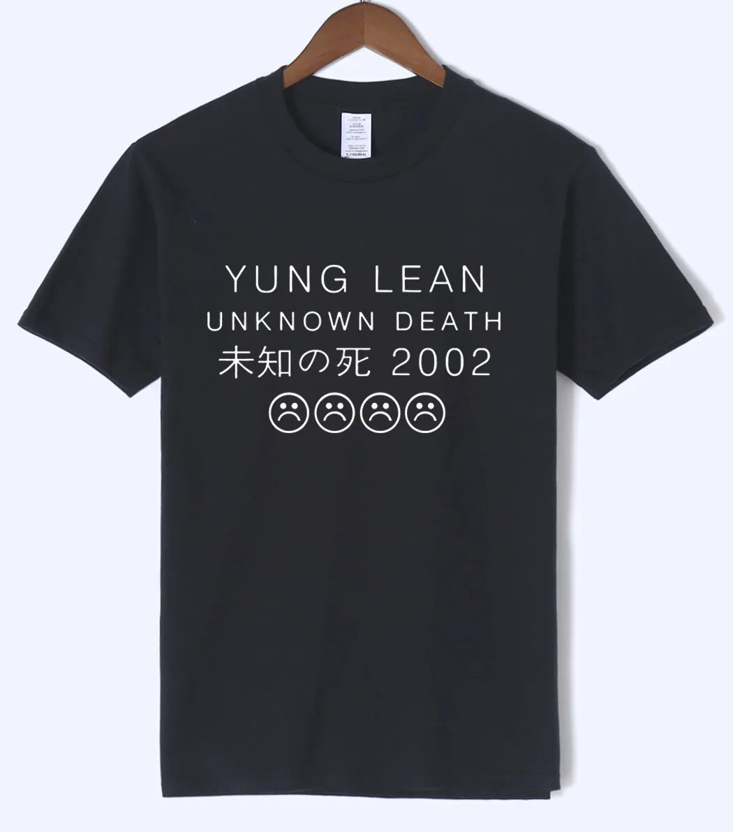 

Yung Lean Unknown Death Hip Hop Men T Shirt 2018 Summer Hip Hop Streetwear Men T Shirt 100% Cotton Harajuku Short Sleeve T-Shirt