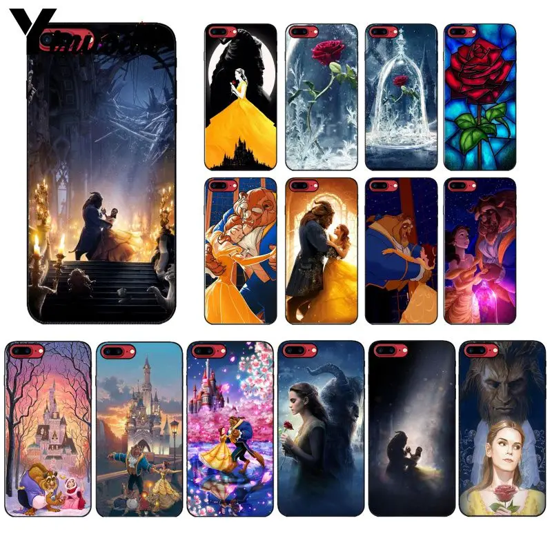 

Yinuoda Movie beauty and the beast and the rose Printing Phone Case cover Shell for iPhone X XS MAX 6 6S 7 7plus 8 8Plus 5 5S XR