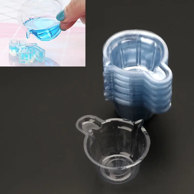 

50Pcs 40ML Plastic Disposable Cups Dispenser DIY Epoxy Resin Jewelry Making Tool