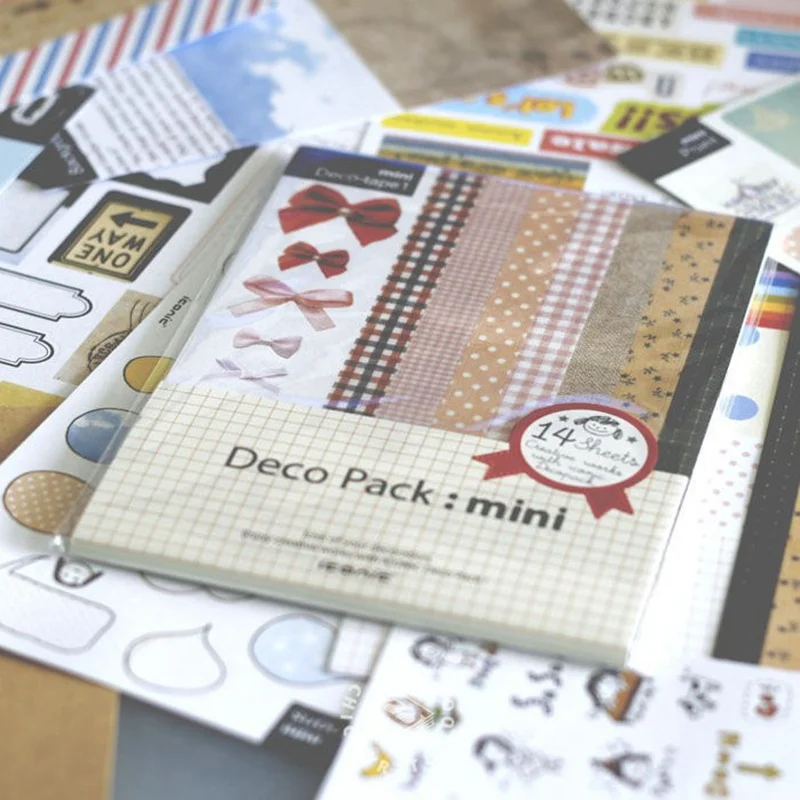 

14Pcs /lot Cute Cartoon Korean Style Stickers Iconic Sweet Multi-function DIY Hand Account Decorative Diary Stickers Combination